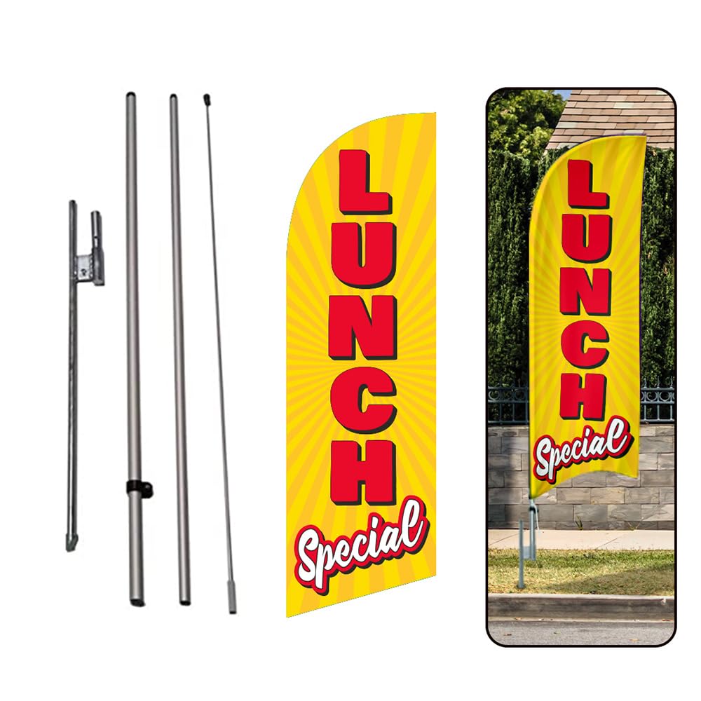 Snapklik.com : Lunch Special 6ft Swooper Feather Flag For Restaurants ...