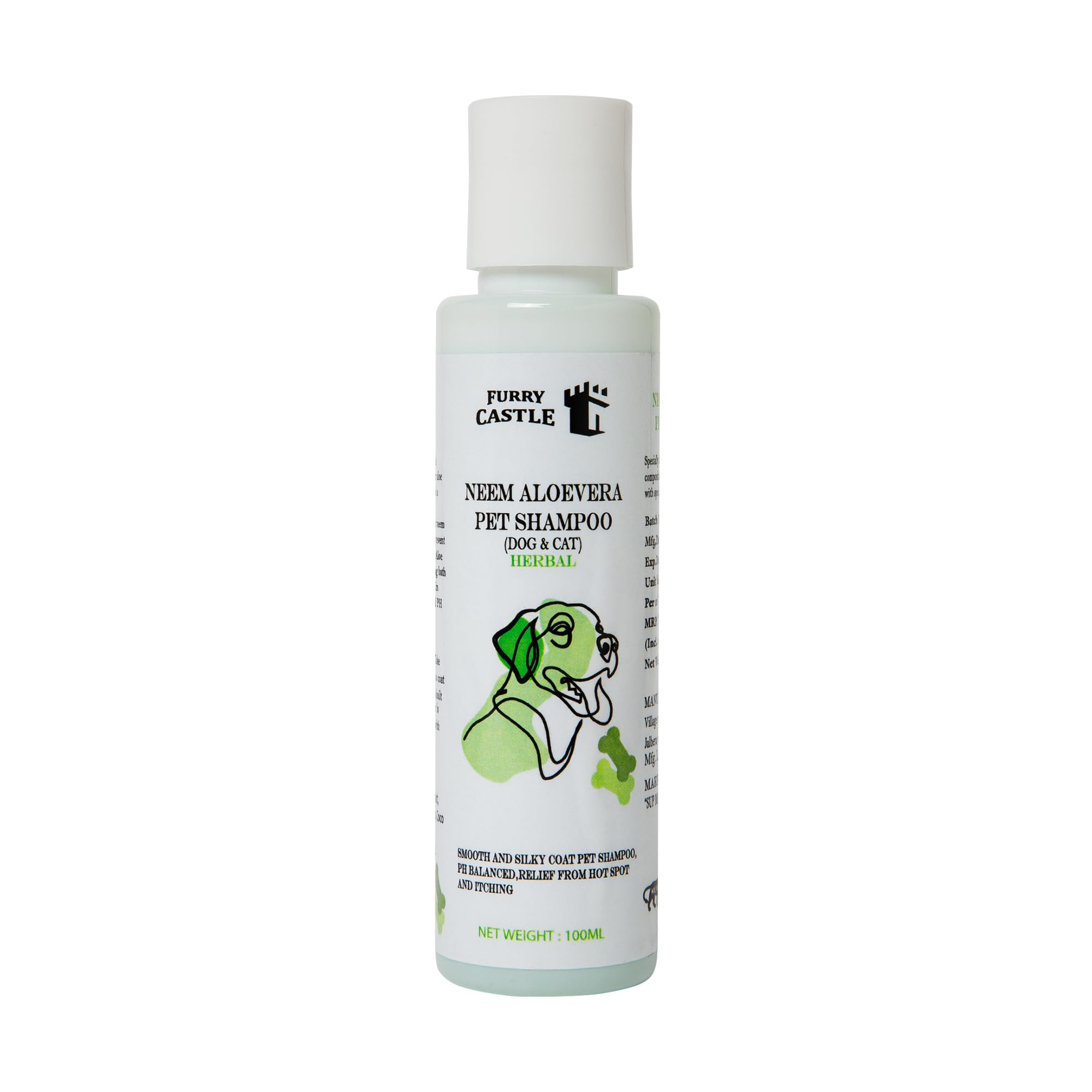 Furry Castle Neem Aloevera pet Shampoo Suitable for All Breed Dog and Cats |Allergy Relief |Anti-Dandruff |Anti-Itching |Conditioning for Dog & Cats(100ml, Pack of 1) (B0CSG7RZMB) Amazon Price History, Amazon Price Tracker