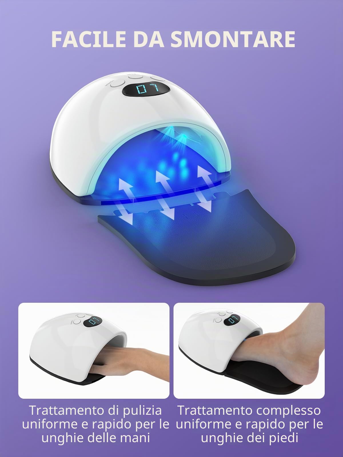 iKeener Aggiornamento laser per funghi delle unghie per dita delle mani e dei piedi, sessioni regolabili 5/7/10 minuti, laser per la pulizia delle unghie e onicomicosi, rimozione funghi delle unghie