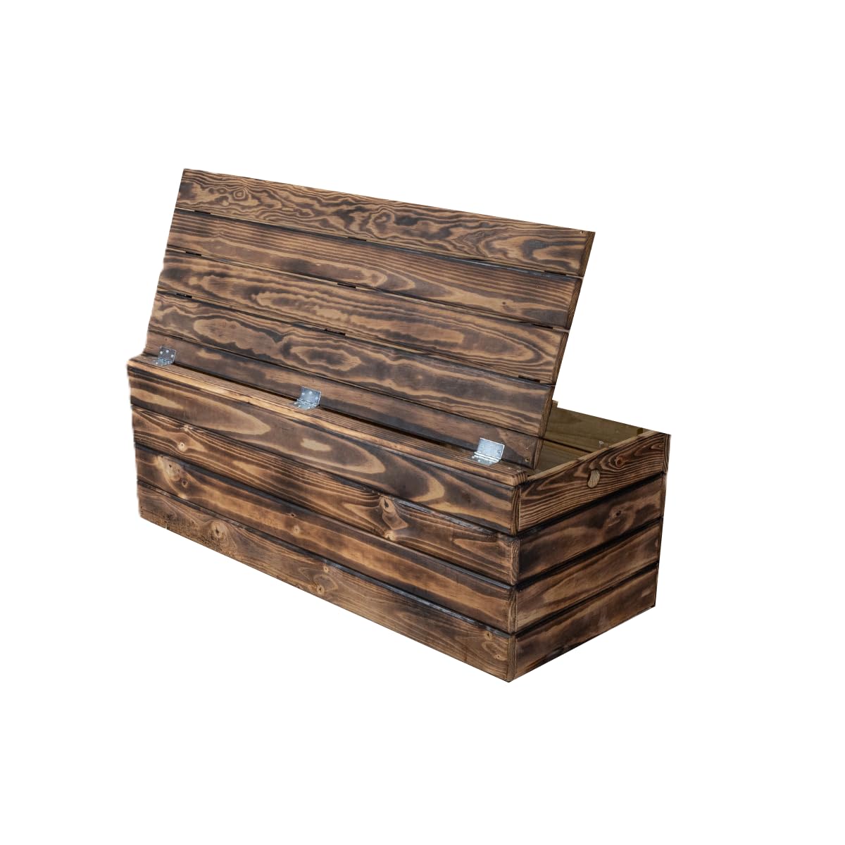 Baúl/Banco de Madera de Pino Envejecido en el Estilo, tratado para Exteriores (60X30X30 CM)