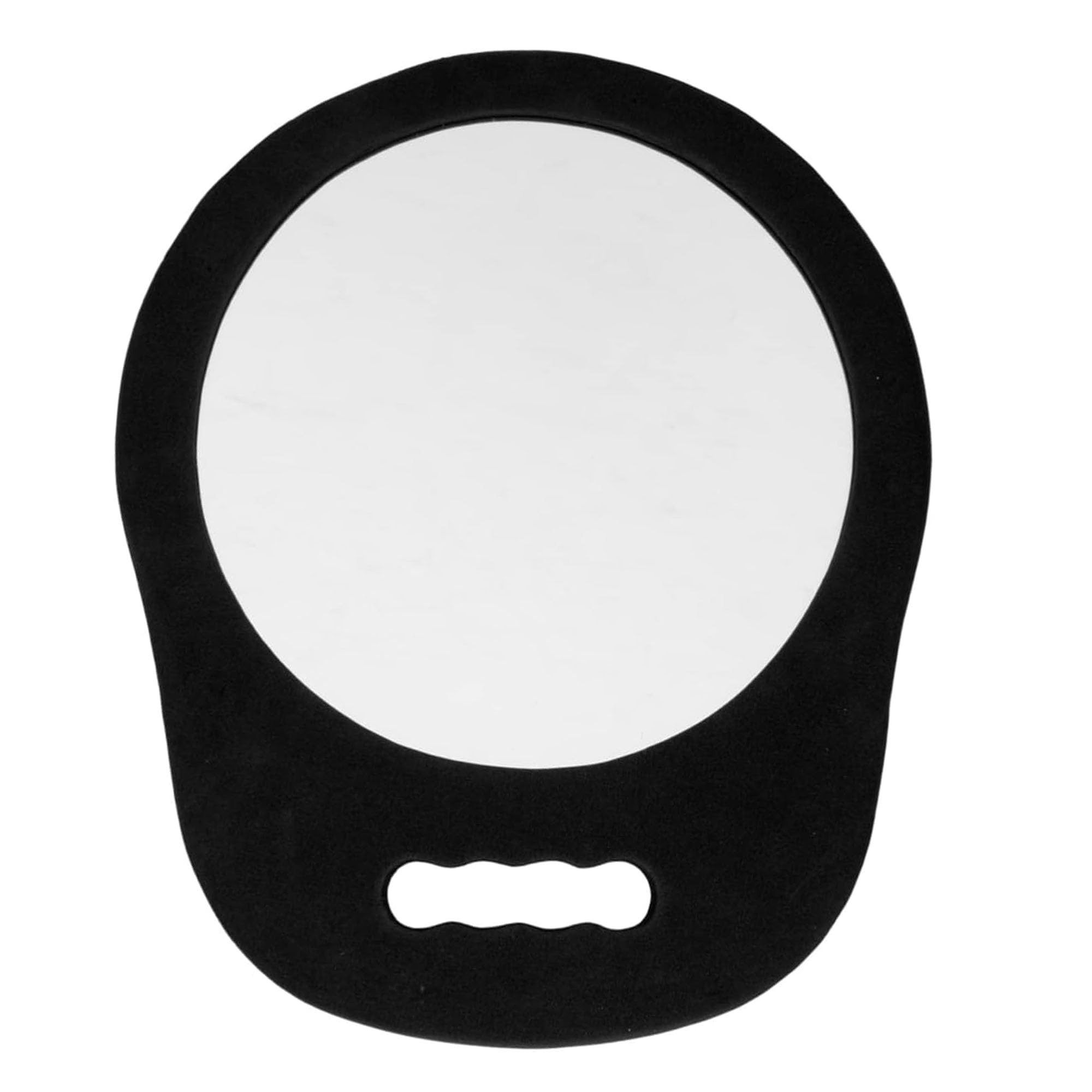 Gabri Professional Portable Handheld Barber Mirror with Handle, Round Salon Mirror for Hairdressing (Foam 34x28cm)