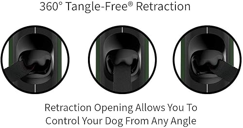 Miniatura 5 de TUG Correa retráctil ovalada de 360 sin enredos para perro con dispensador de bolsas de basura integrado (pequeño, verde)