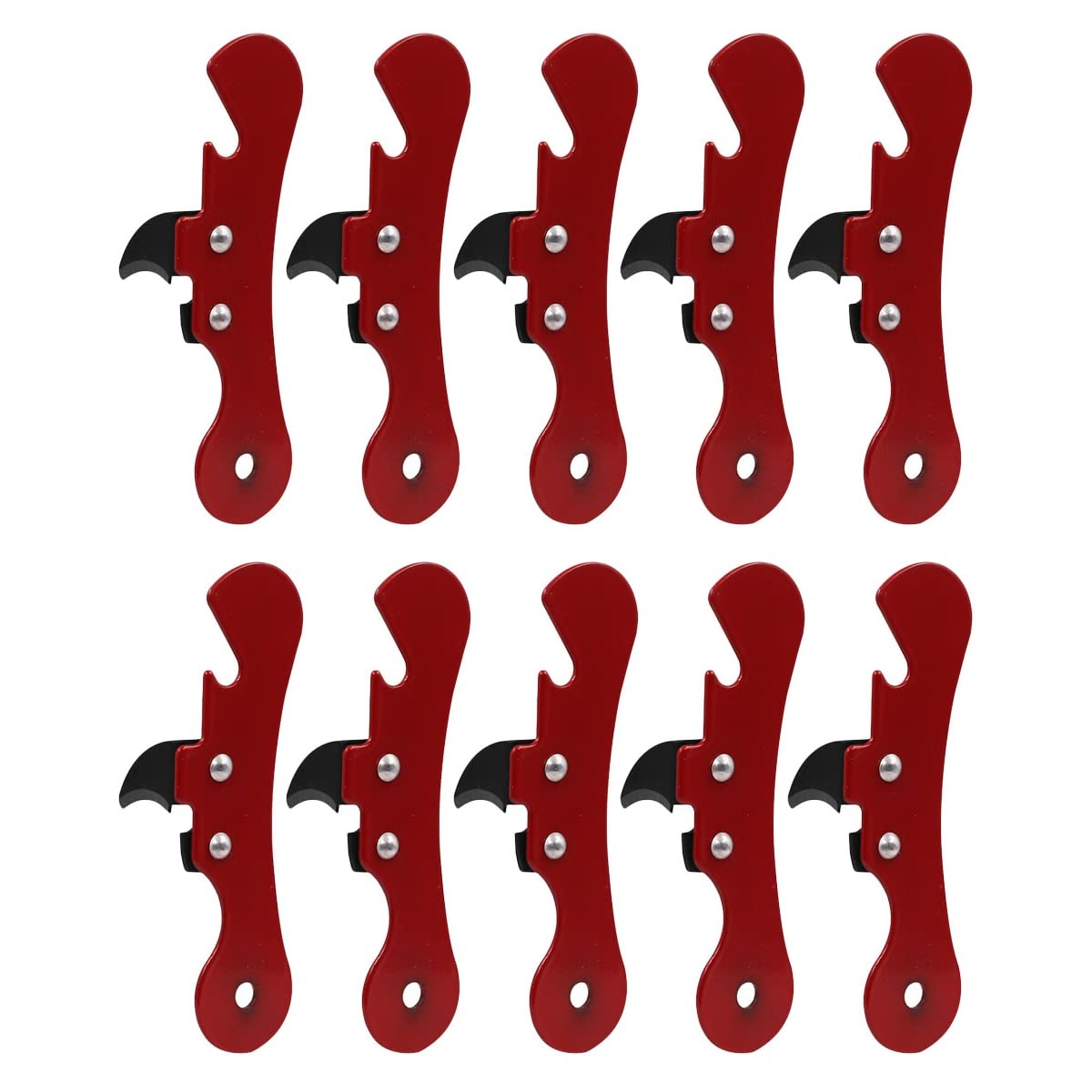BESTonZON 10pièces Ouvre-boîte Multifonctionnel Inoxydable Outil Pratique Pour Ouvrir Canettes Et Bouteilles Parfait Pour Maison Bar Et Camping