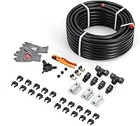 Vista 10 de Kit de Accesorios para Compresor de Aire 1/2" x 100 pies Sistema de Tuberías de Aire Comprimido de Aluminio HDPE Manguera Negra de Compresor de Aire
