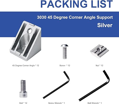 Miniatura 236 de 10 unids 2020 placa de extrusión de aluminio conector esquina L soporte 8020 V ranura hardware ranura T accesorios con tuercas en T y tornillos