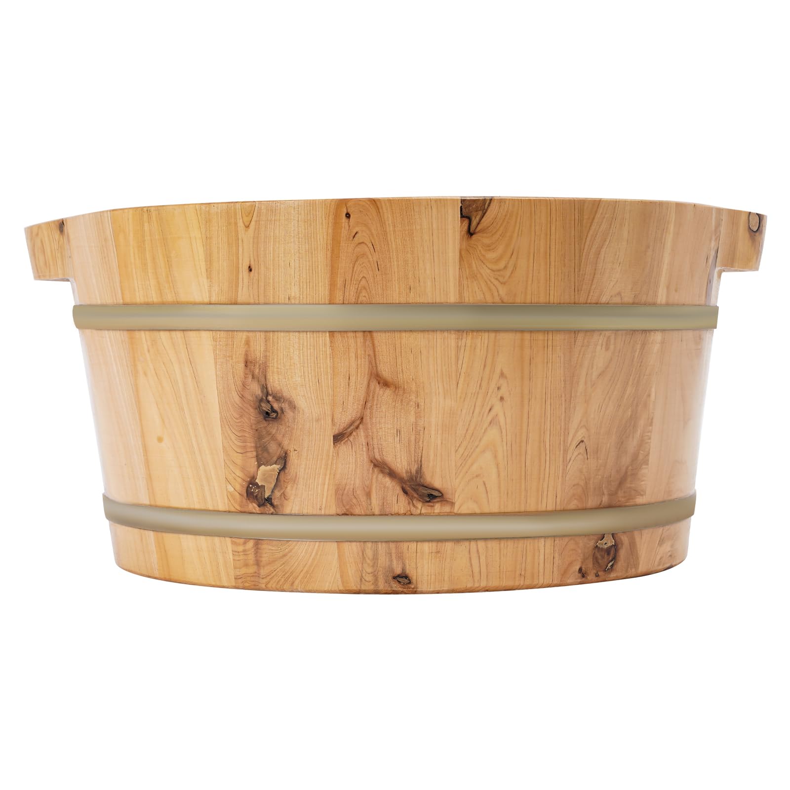 Holz-Fußbadewanne, Fußbad Eimer, Entspannung, Wellness Zuhause, Massage, Holz Fußwanne für Durchblutung, Schönheit, geeignet für Erwachsene, Spa, Pediküre Anwendung (36.5 x 18cm)