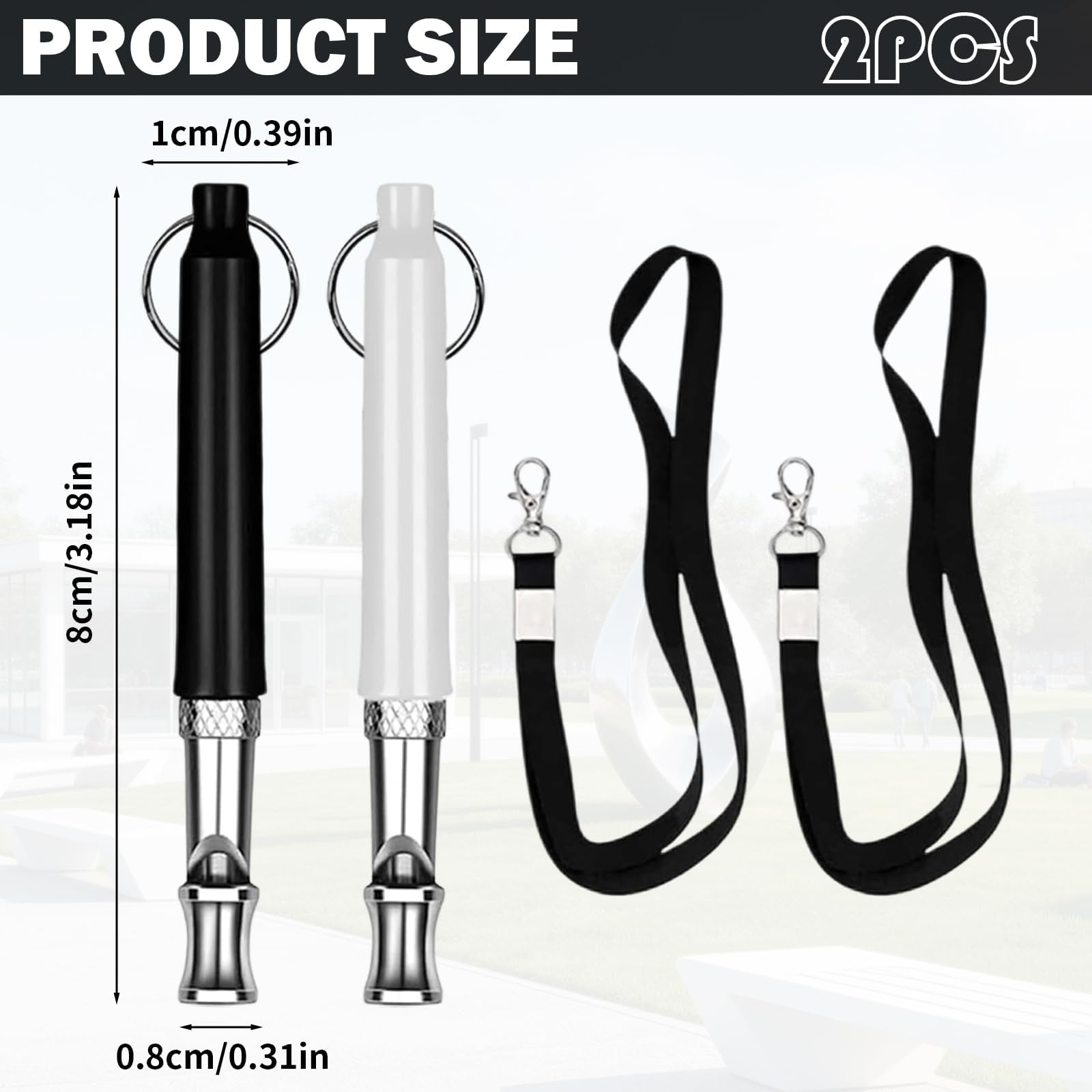 2 Pcs Sifflets Professionnels pour Arrêter Les Aboiements,Sifflet Ultrason Chien Anti Aboiement,sifflets Professionnels De Dressage De Chiens avec Cordon