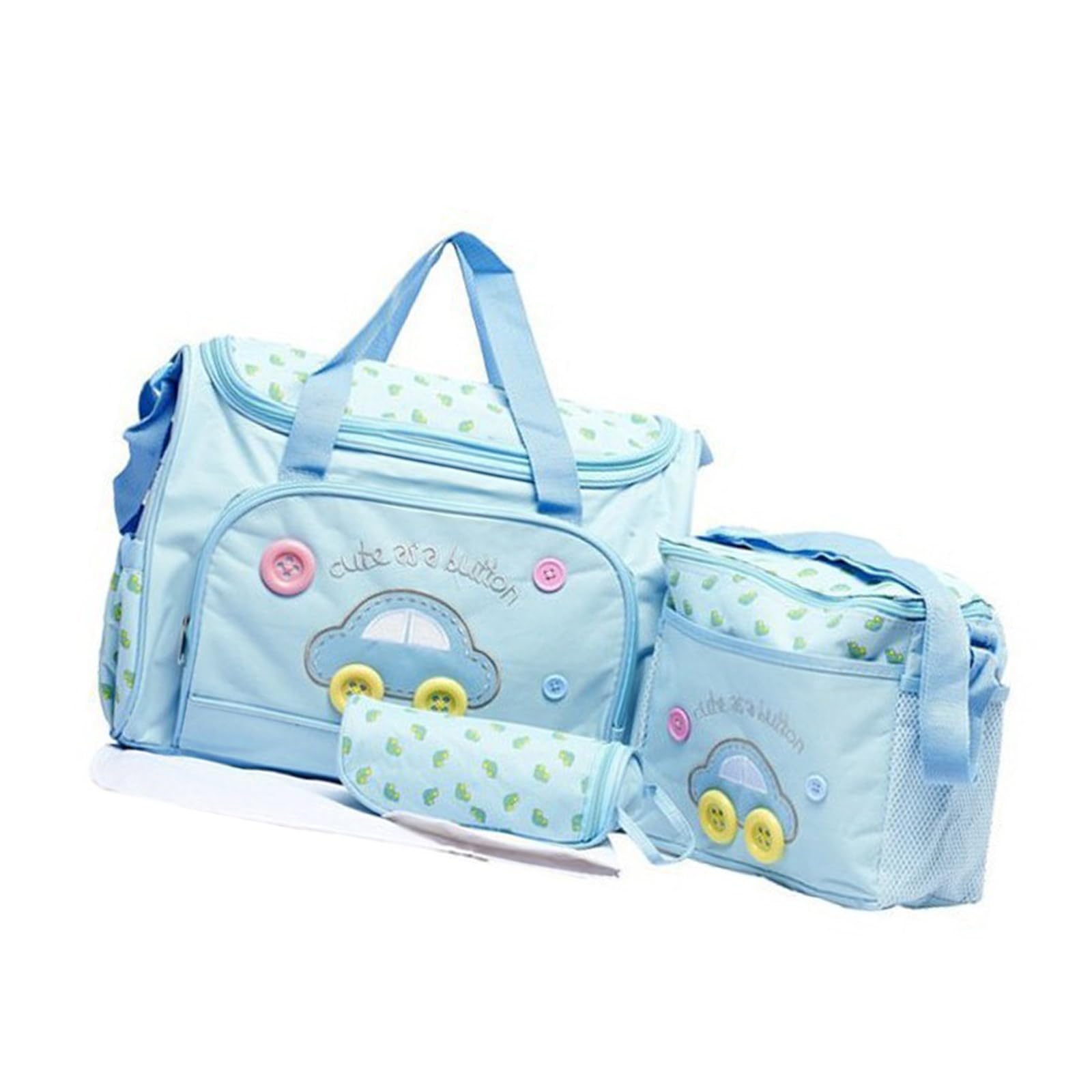 Xinsheinelry Of 4 Sturdy Baby Nappy Changing Bag Set Baby Diaper Bags with Multiple Compartments and Comfortable Straps Waterproof Nappy Bag