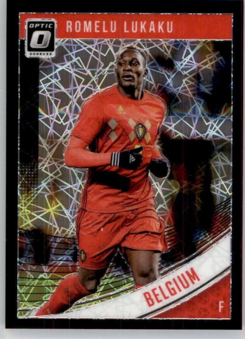 2018-19 Donruss Optic Black Velocity #99 Romelu Lukaku SER/25 Belgium Official Soccer Card in Raw (NM or Better) Condition