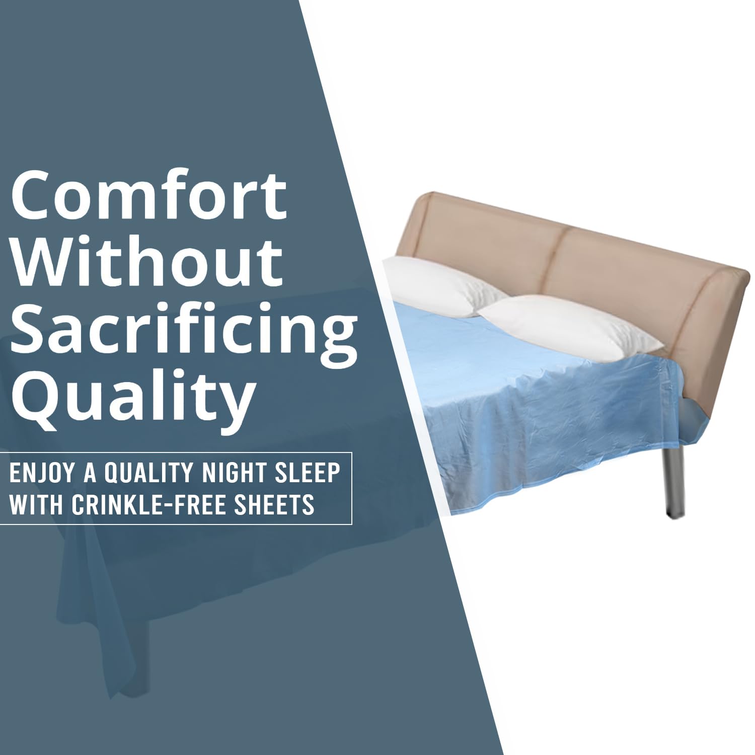 Aqbah Waterproof Plastic Mattress Protection Sheet for Baby and Adult Bed (Size 6X7 ft Blue) - Image 6 thumbnail