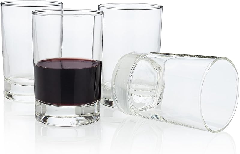 Bàcaro Rustic Italian Wine Glass - Stemless Piccolo Style, 4-Piece Set