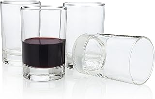 HISTORY COMPANY Bàcaro di Veneto Rustic Italian Stemless Wine Glass 4-Piece Set - Handcrafted in Traditional Piccolo Size...