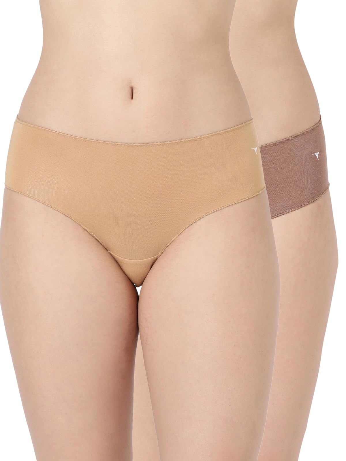 Women Soft Modal Concealed Elastic Seamless Mid Waist Panty for Everyday Wear_No Line Panty_Pack of 2-image-48