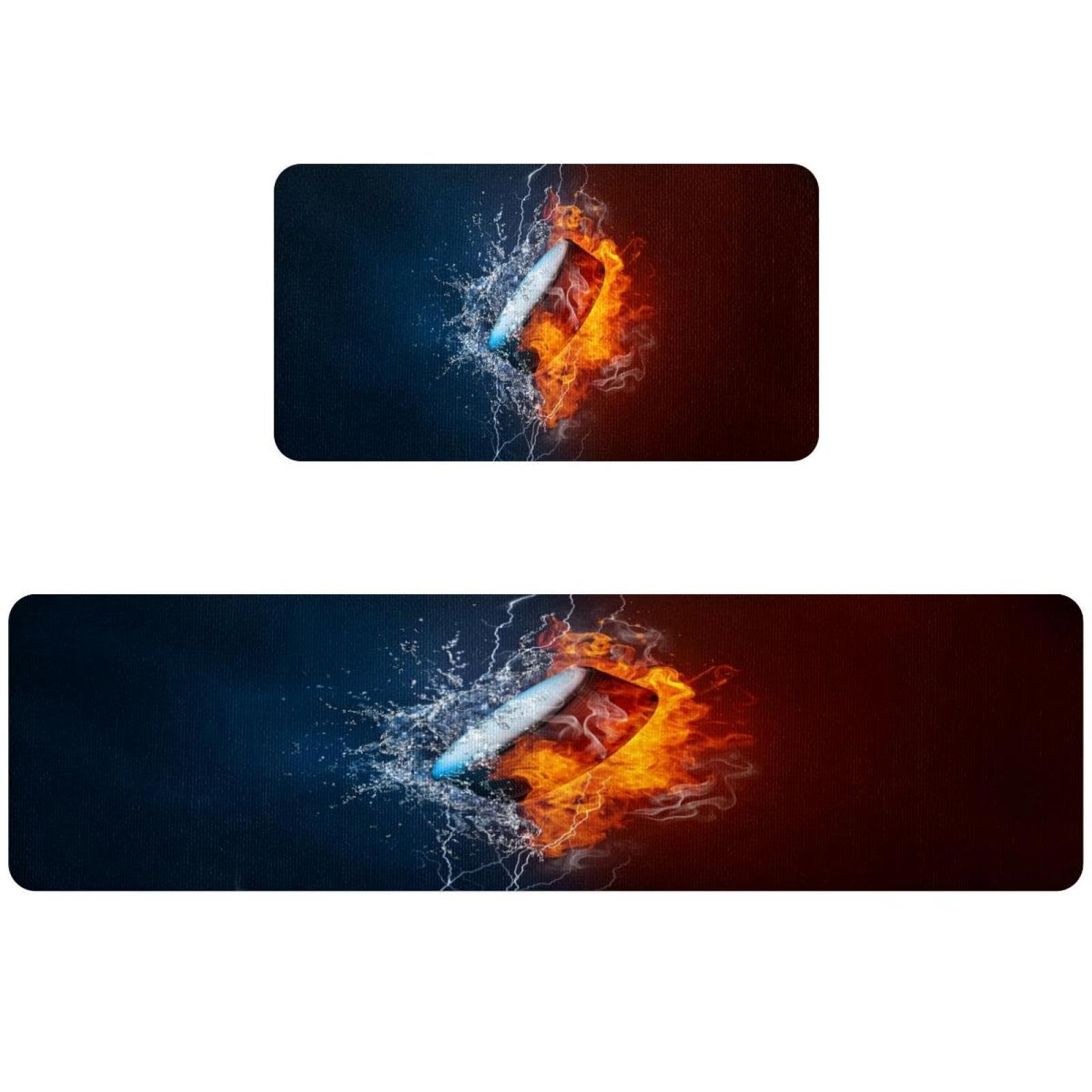 Tapis de cuisine antidérapants lot de 2 lavables et absorbants Hockey