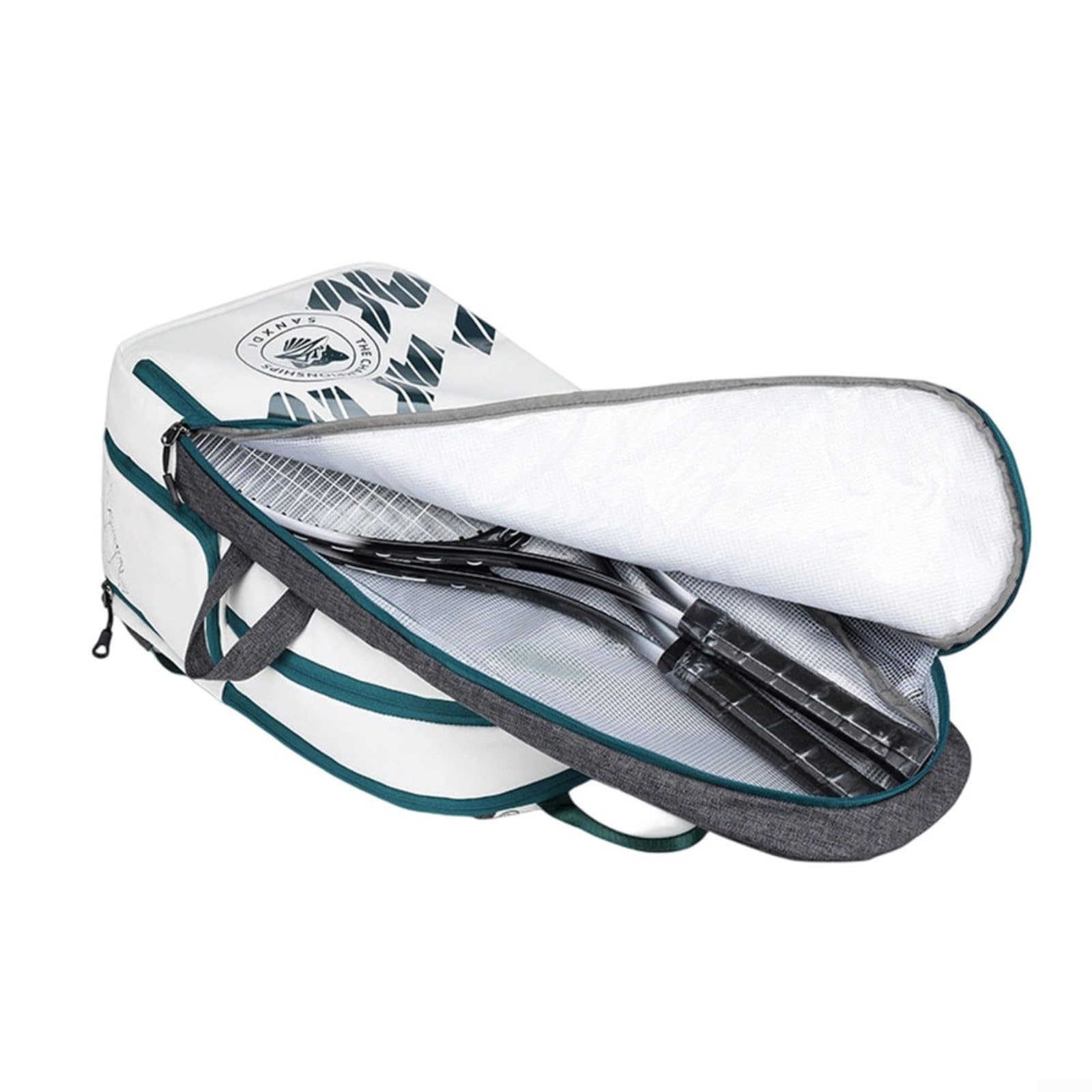 Mochila de tenis, mochila de raqueta de tenis, con compartimento independiente para zapatos y funda para laptop para raquetas de bádminton, bolsa deportiva de poliéster ligera para viajes y