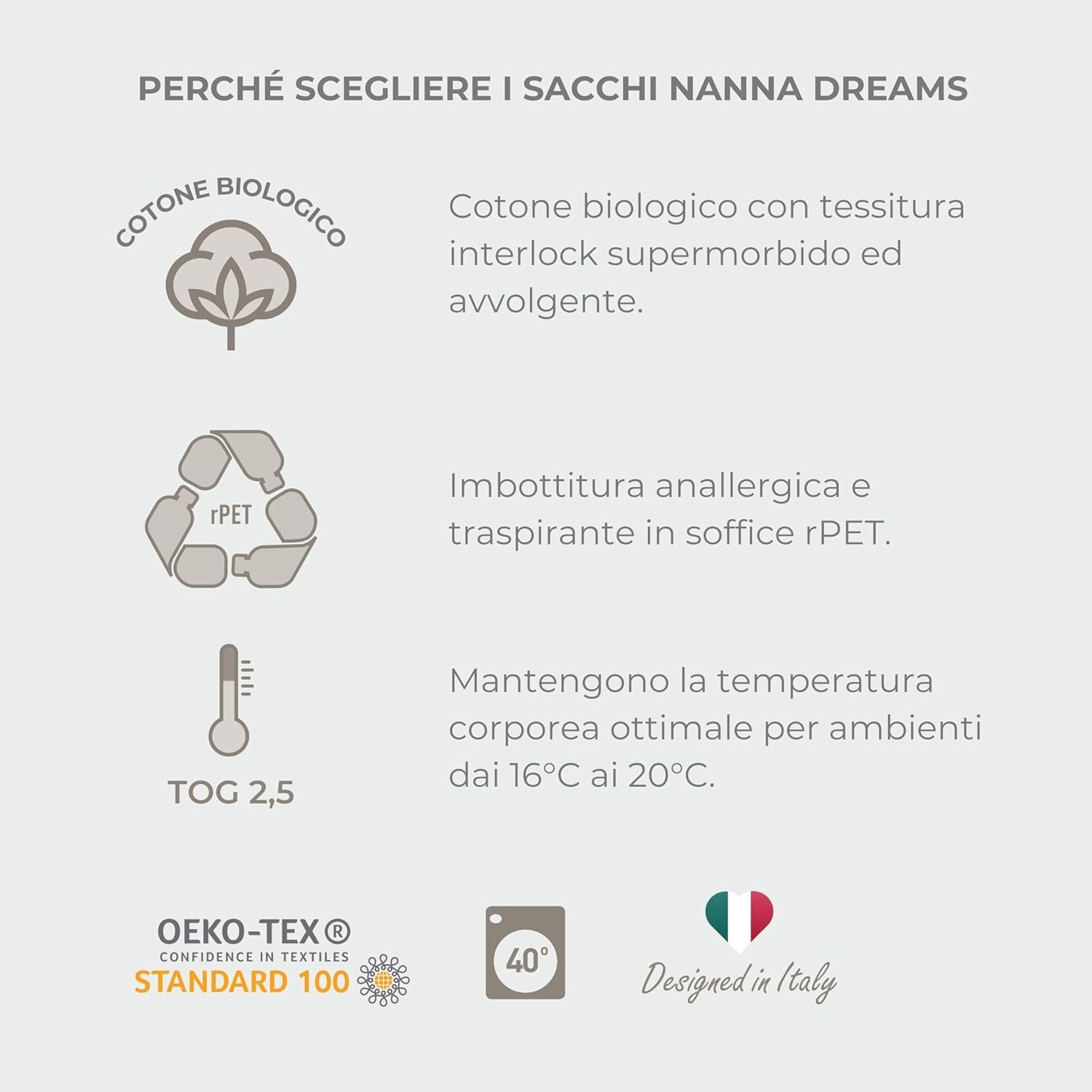 MOOVO by Nuvita 90150 | Sacco Nanna Invernale con Zip Centrale e Cerniera per i Piedi, in Cotone e imbottitura in materiale Riciclato, certificato OEKO TEX | 6-18 MESI | Beige Floral