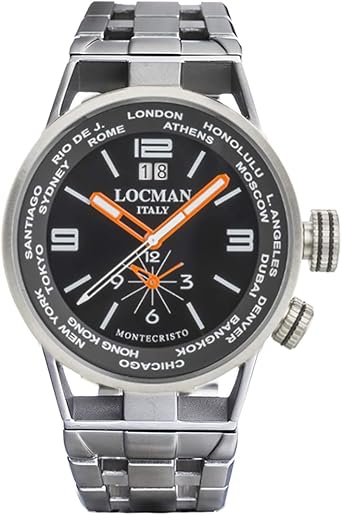 Orologio Uomo Dual Time Montecristo Locman : Amazon.it: Orologi