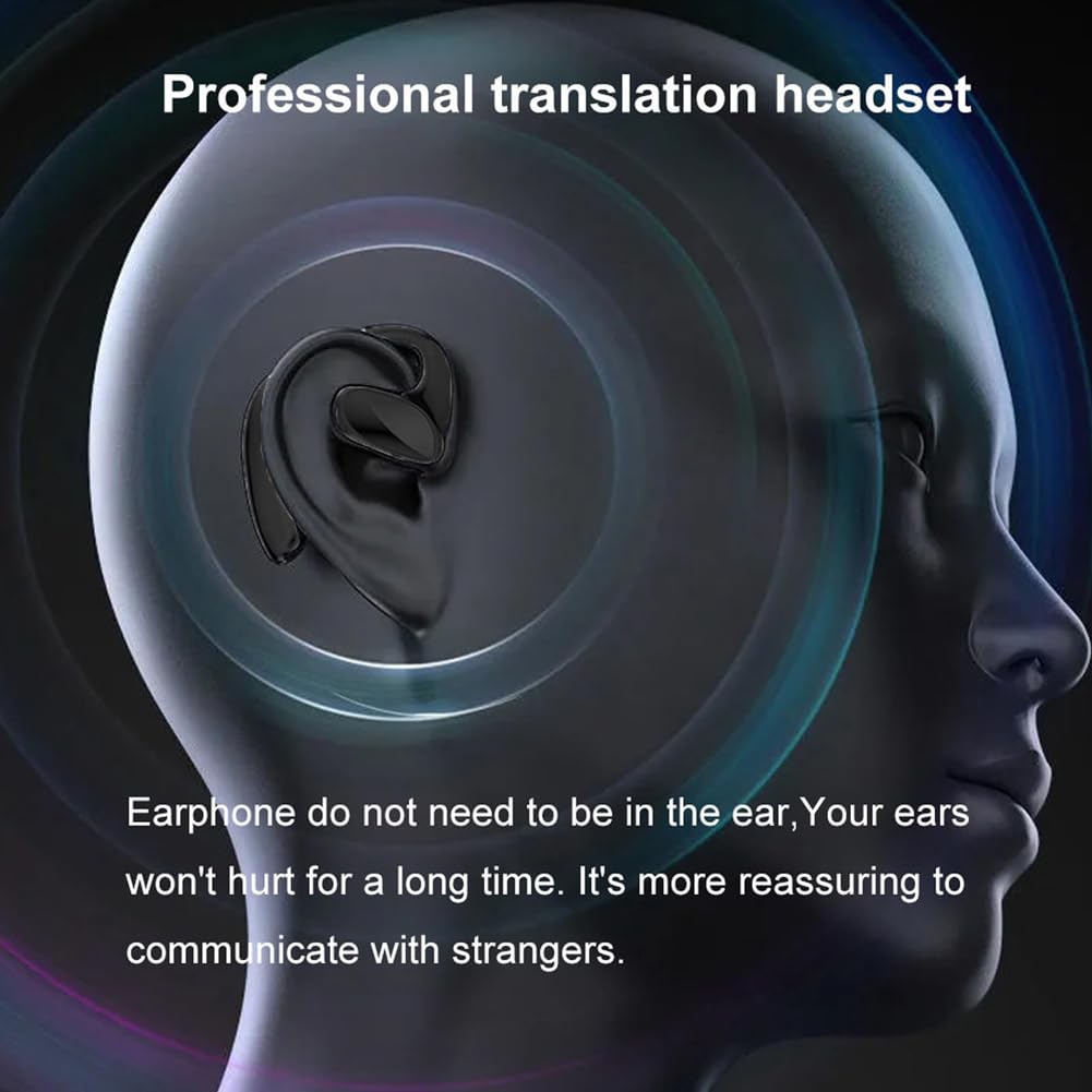Quinux Talkbuds, Talkbuds Translator, Ai Voice Translator Headphones, UnterstüTzt 144 Sprachen, Real Time Wireless Bluetooth Translator, füR Reisen, Business, Studium (2pcs)