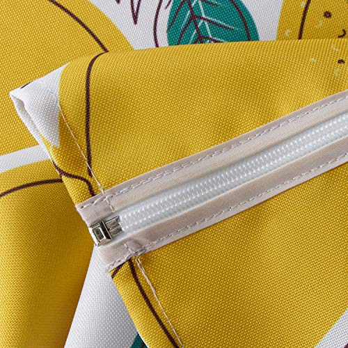 Image of EHouseHome Outdoor and Indoor 60inch Round Tablecloth with Umbrella Hole and Zipper, Waterproof Zippered Patio Table Cloths, Spring /Summer Table Covers for Backyard Circular Table /BBQs /Picnic