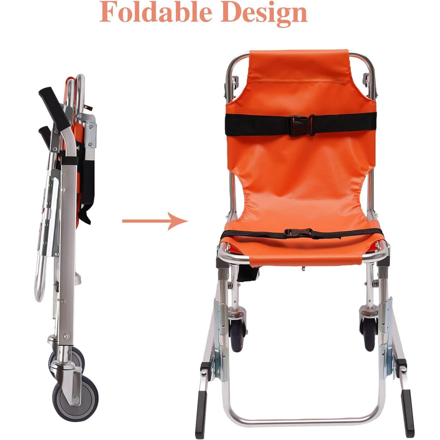 Portátil de Emergencia Rescate Plegable Camilla de Aluminio Silla de la Escalera de Evacuación Silla de Camilla del Bombero Ambulancia