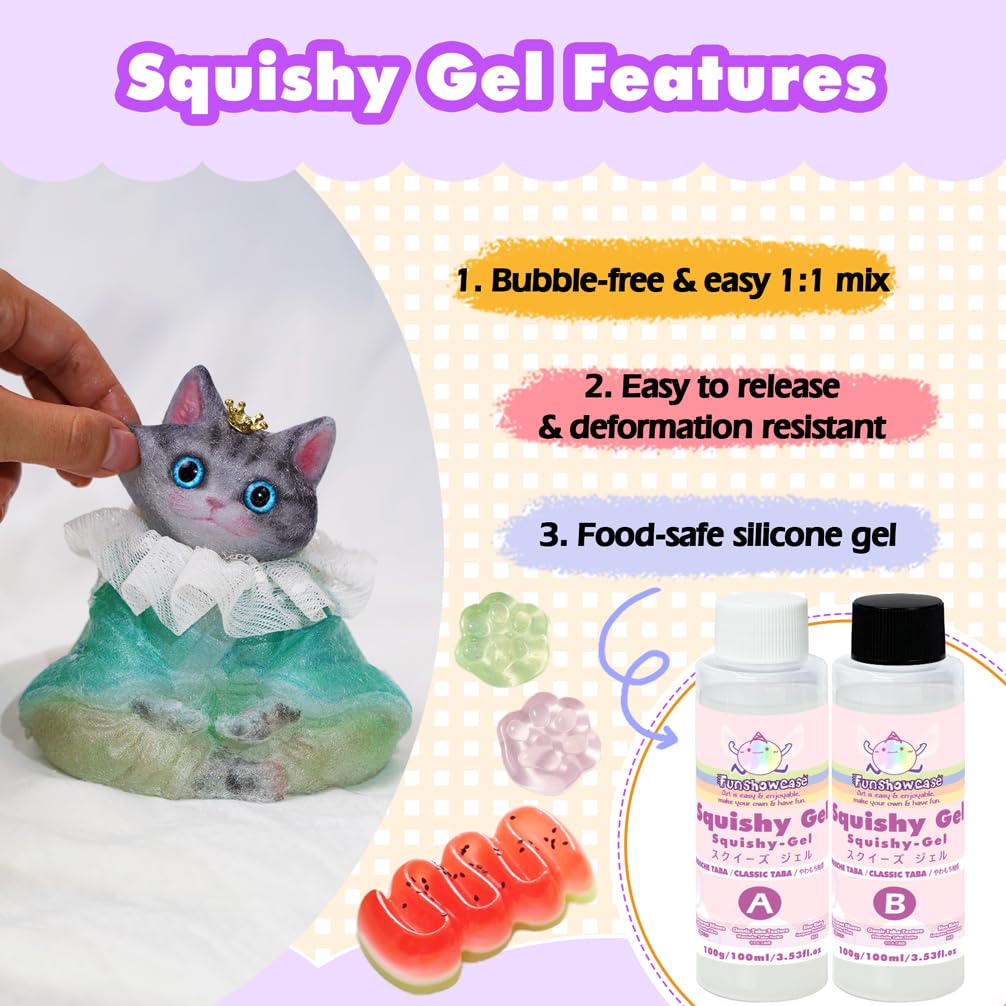 Amazon | FUNSHOWCASE スクイーズレジン 200ml シリコン液 1:1 手作り