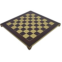 Manopoulos Brass & Red Chess Board - 1.75" Squares
