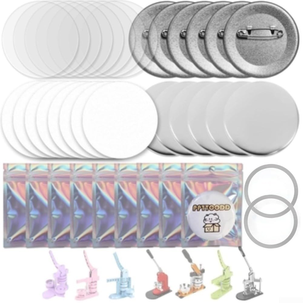 Set Bottoni a Pressione 58mm con Pellicola per trasparente Set
