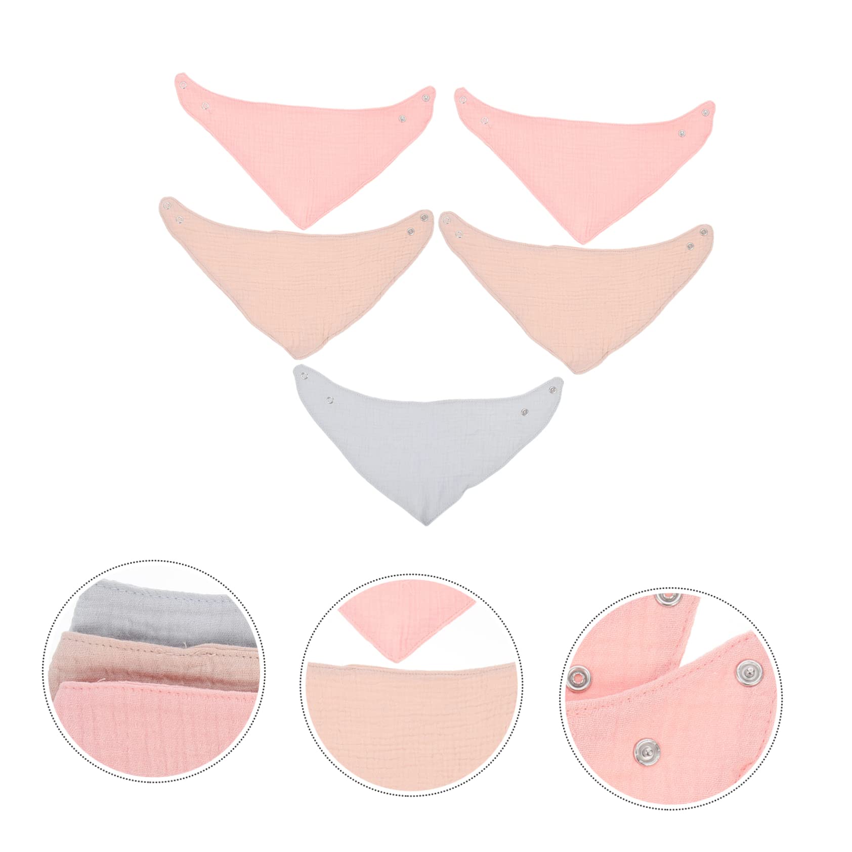 TOYANDONA Asciugamano Triangolare 25 Pezzi Salviette Per Bambini Asciugamano Bambino Hijab Bavaglino Per Bambini Bavaglini Pranzo Per Saliva Per Bambino Bavaglini