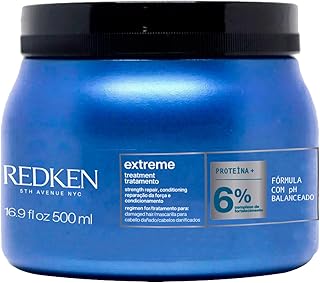 Redken Extreme, Máscara de Tratamento para Cabelos Danificados e Quebradiços, Repara e Fortalece os Fios, Promove Brilho e Maciez Intensa com Strength Complex, 500ml