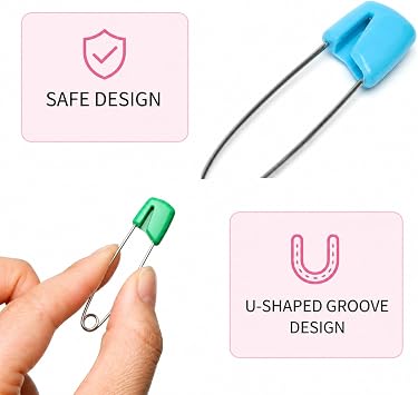 Mr. Pen- Diaper Pins, 2.2, 100 pcs, Stainless Steel, Plastic Head