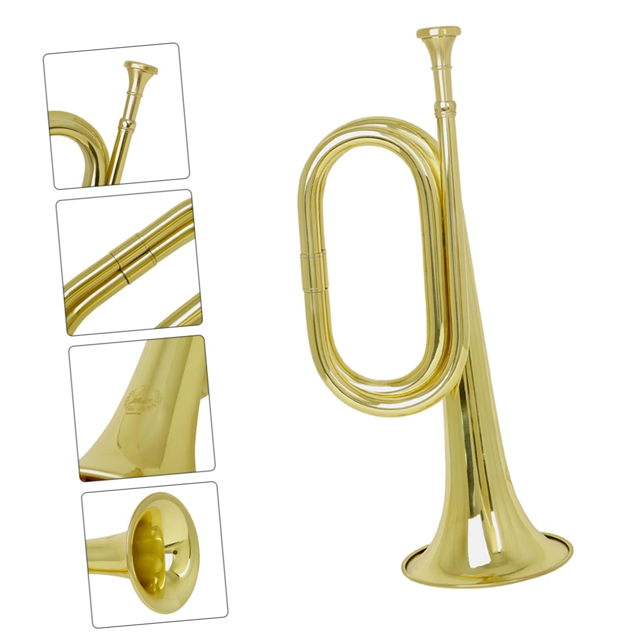 Hemobllo Clairon En Cuivre Tonalité c Pour Débutant – Trompette De Fanfare Militaire Dorée, Instrument à Corne Léger Et Portable, Adapté Orchestre Et Fanfares Militaires