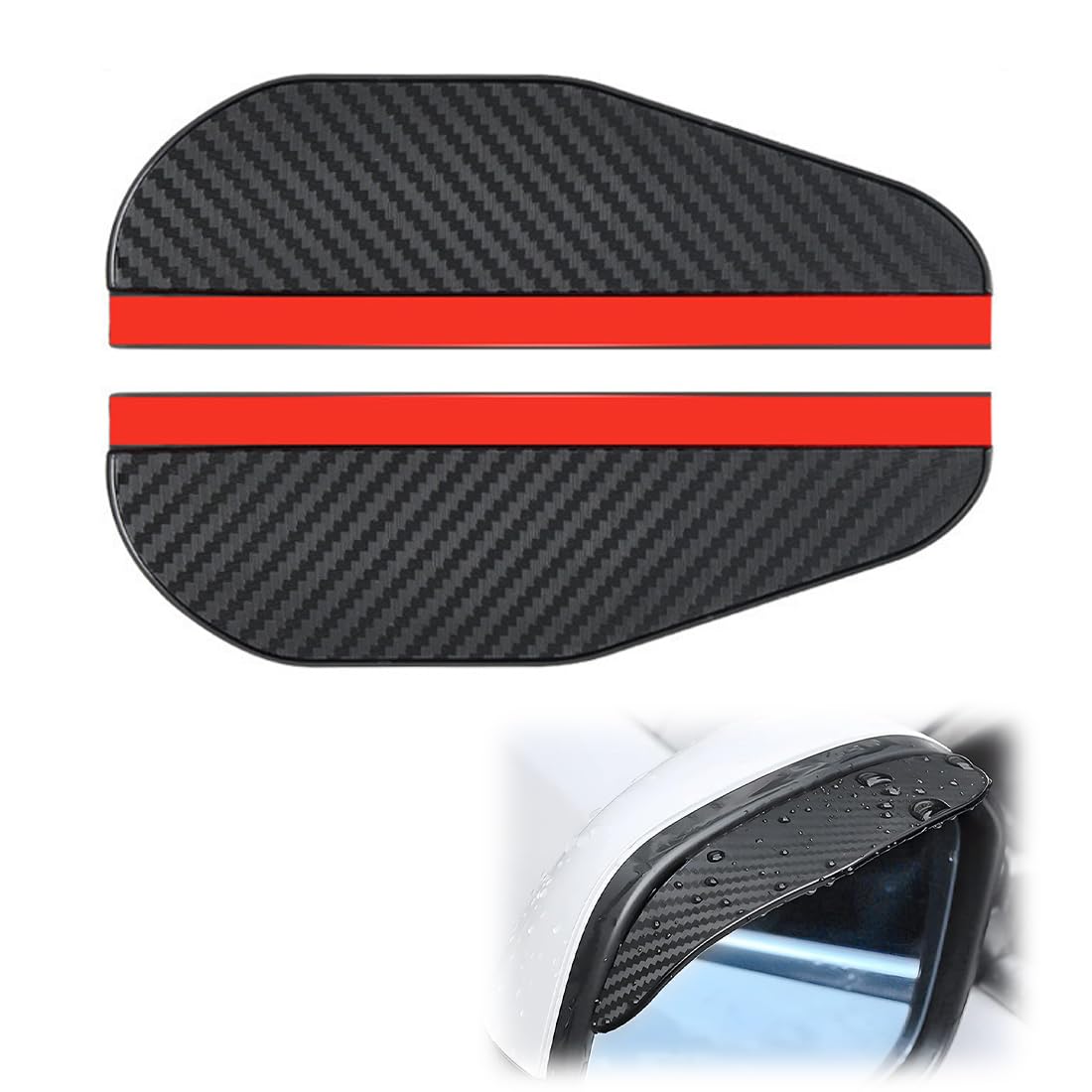 Parapioggia Specchietti Auto - 2 Pezzi In PVC Per Visione Chiara - Foto 2