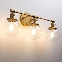 Vista 25 de PERMO Apliques de pared doble vintage industriales antiguos con 2 luces con doble cúpula de vidrio transparente claro de 5.9" redonda (Negro)