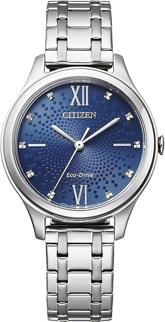 Citizen Eco-Drive EM0500-73L Zegarek, Srebrny/Niebieski, 32mm