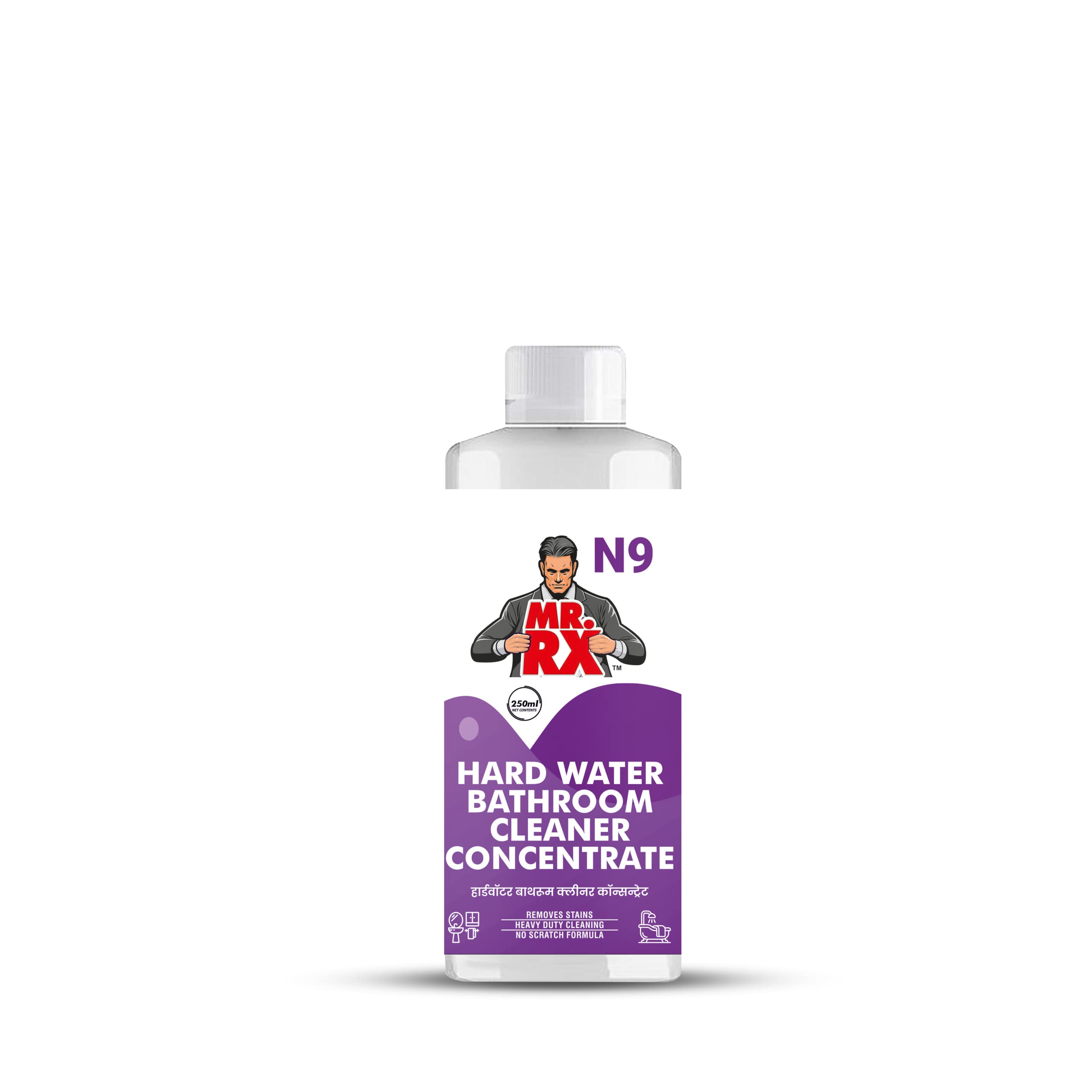 Mr.RX N9 Hard Water Bathroom Cleaner Concentrate | Stain Remover Cleaning Liquid Prevents Scale Deposition on Walls, Fittings, Bathtub, Toilet Tiles, Kitchen Tile, Tap, Floor | 250 ml (B0C4GYJMFR) Amazon Price History, Amazon Price Tracker