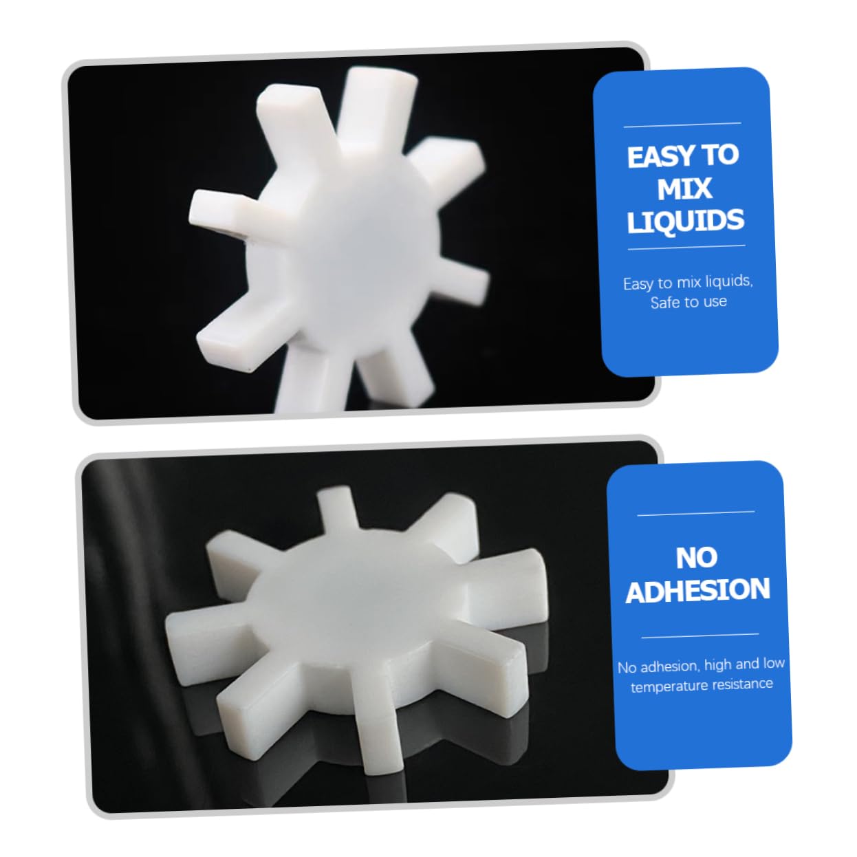 Gatuida 8pièces Barres De Stir Gear-shape Magnétiques Ptfe Pour Mélangeur Magnétique Idéales Pour Laboratoires Et Chimiques