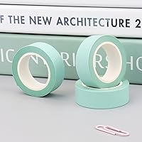 Vista 2 de NatSumeBasics 3 Cintas Washi Verde Menta Lisas Cinta Decorativa de Enmascarar 32 Pies Cintas Autoadhesivas para Embalaje Decoración Diarios Álbumes