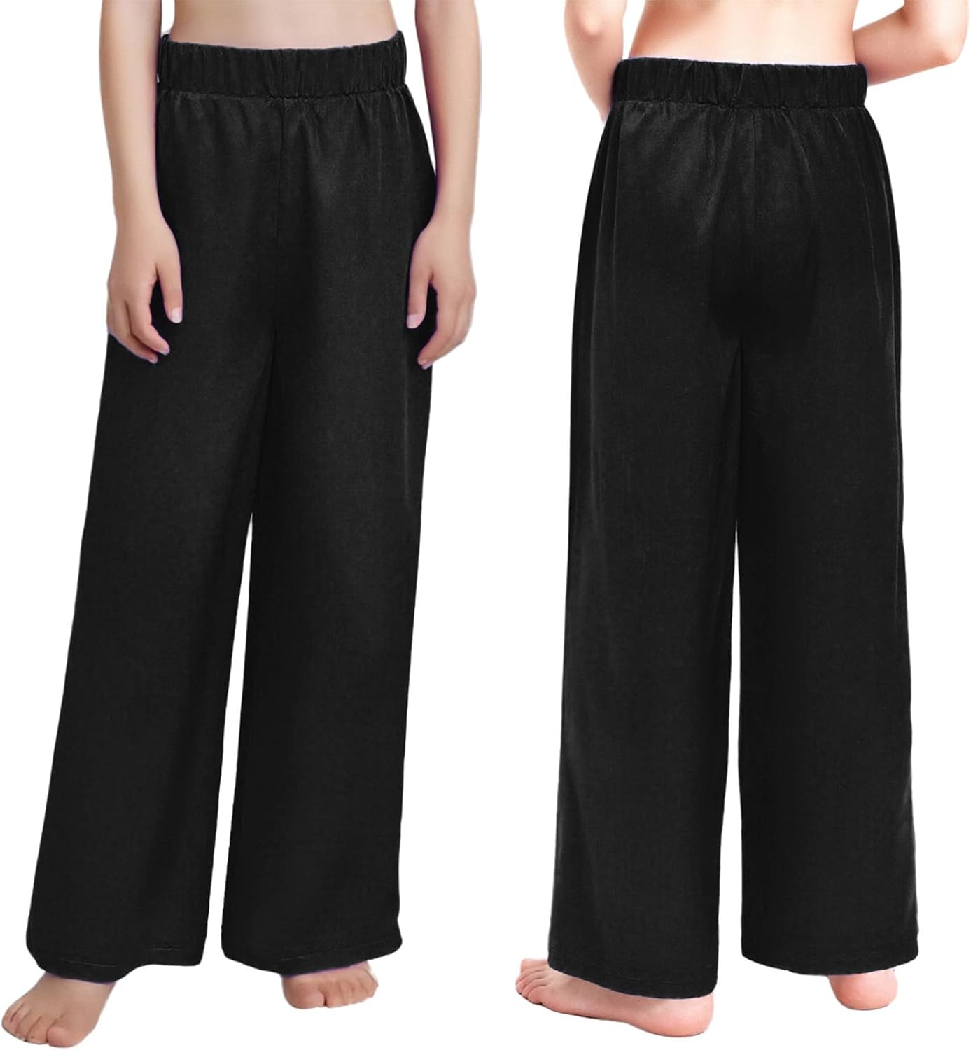 JEYPINMI Wide Leg Liturgical Trousers for Boys Girls Dancing Bottoms Celebration of Spirit Praise Dance Palazzo Pants