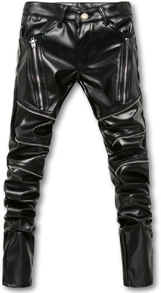 Amazon レザーパンツ 革パンツ メンズ 革 高級 スキニー バイク用 革ジャン スキニー 革パンツ 革パン バイク パンツ