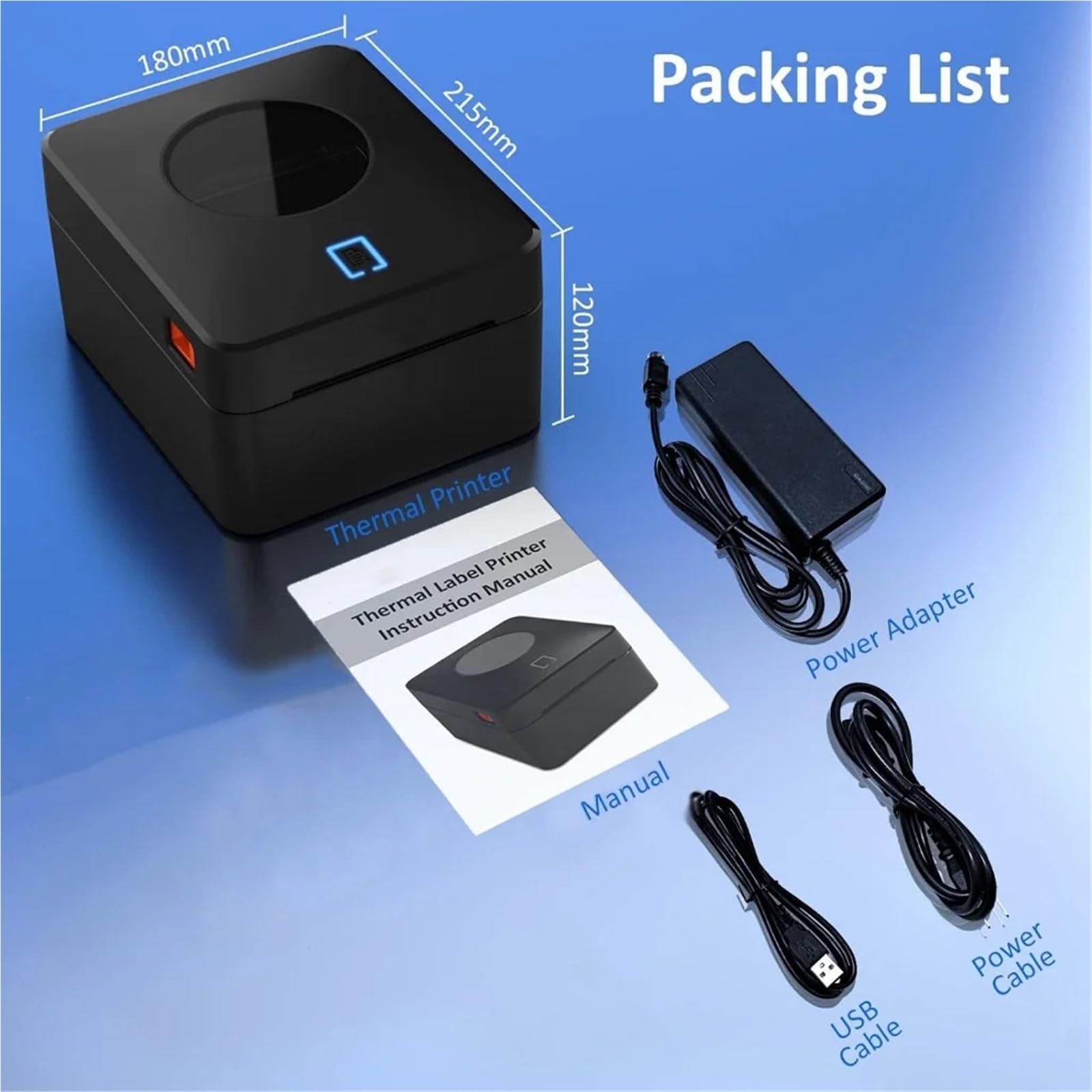 Producent etykiet, Drukarka Termiczna Etykiet Bluetooth, Wysyłka 4x6 Paczek, do domu, kuchni, biura