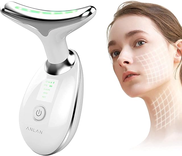 ANLAN Face Massager, Anti-Wrinkle Face Device with 3 Modes 45°C for SkinTightening & Neck Lifting EMS Massage Face Toning Firming for Women