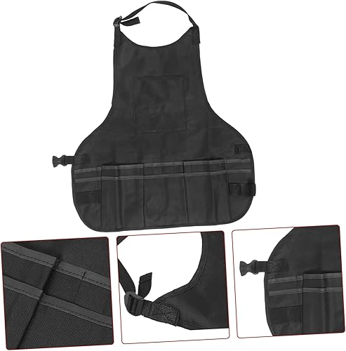 Miniatura 6 de Unomor Adjustable Art Apron for Artists Protective Painting Tool Storage Apron in Black Size S Waterproof and Chemical Resistant for Creative