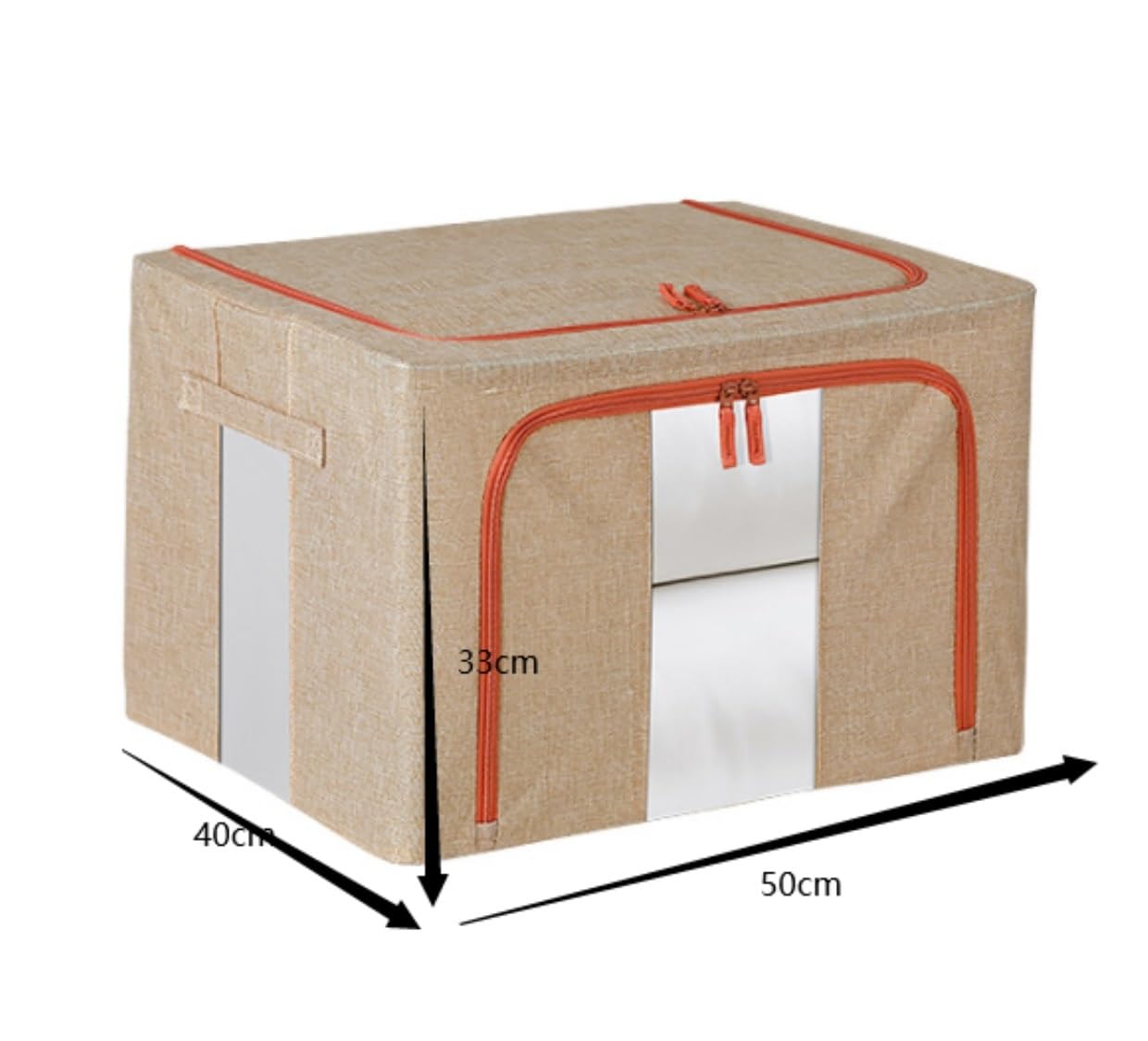 Sacchetti portaoggetti per piumini e vestiti, organizzazione pieghevole con finestra trasparente e manici, ideali per riporre la casa, 50 x 40 x 33 cm, confezione da 2