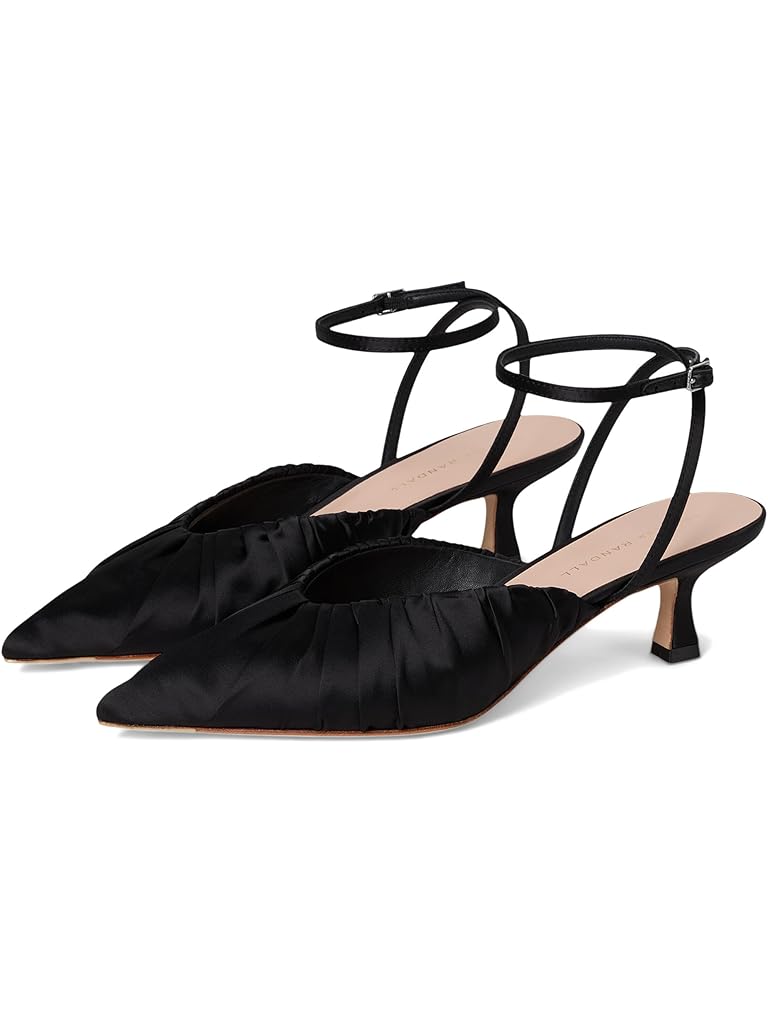 Black Loeffler Randall Rio Smocked Kitten Heel
