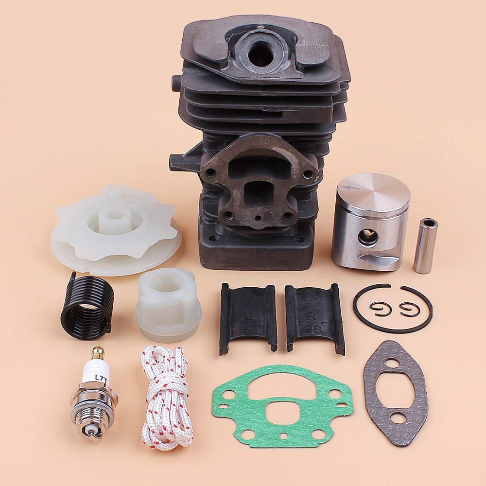 Tiempo Beixi 39mm Cilindro del Motor de pistón polea de Arranque Primavera Kit Compatible con Husqvarna 236 240 235 236e 240e de la Motosierra de Partes de Motor OEM 545 05 04 17