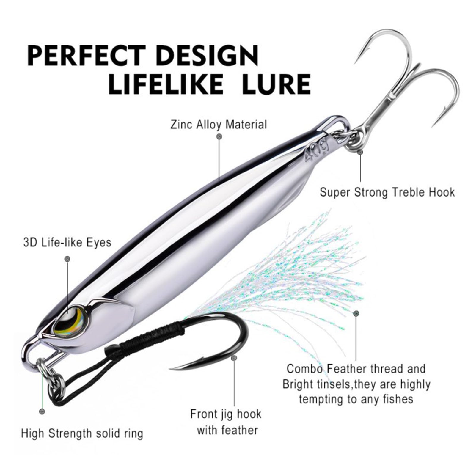 Jigs De Pêche, Appât De Leurre De Glace, Leurres à Lame