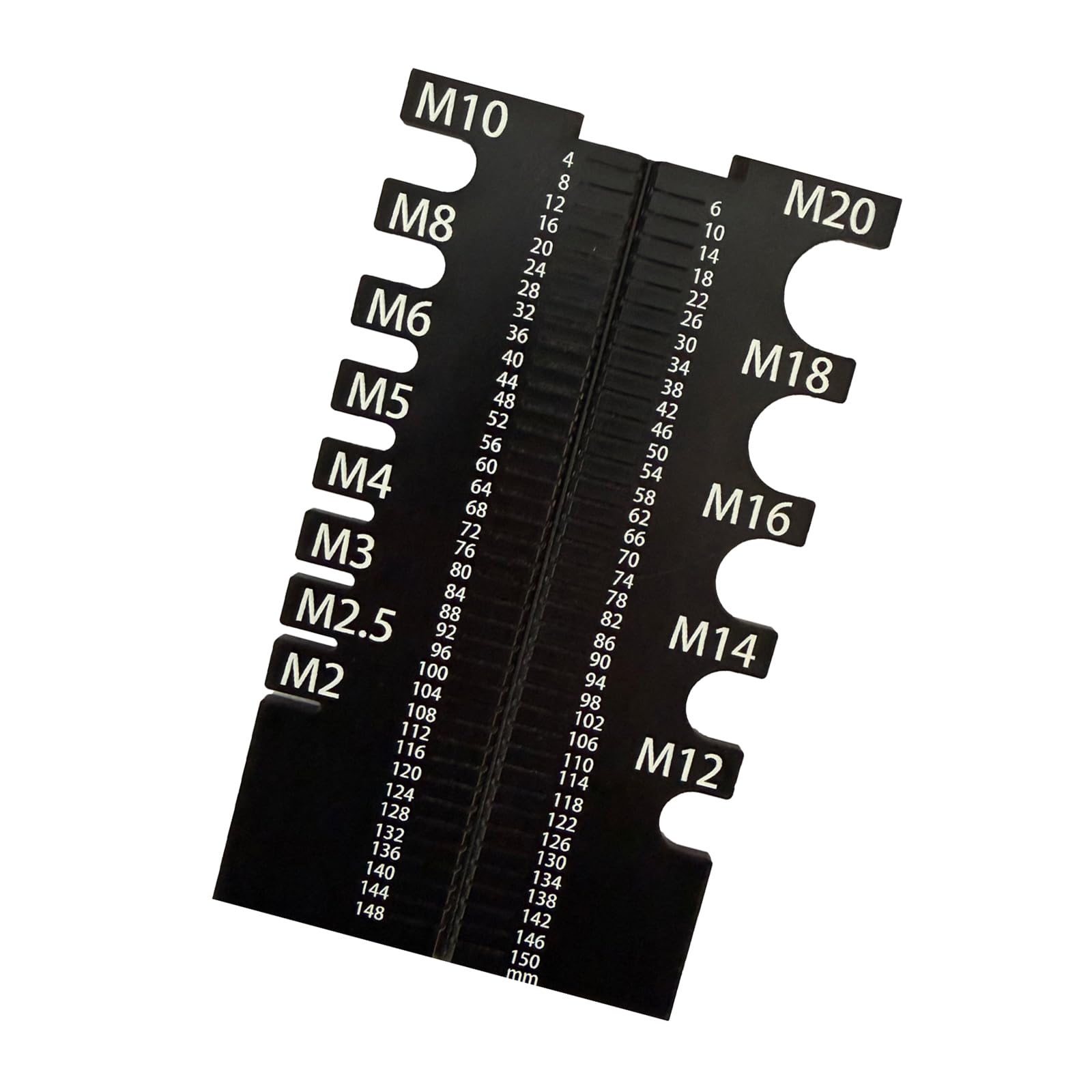 Side Metric Bolt Size Gauge with Ruler for Quickly Identifying Nut Bolts Precision Measuring Tool Double Function Measuring Tool