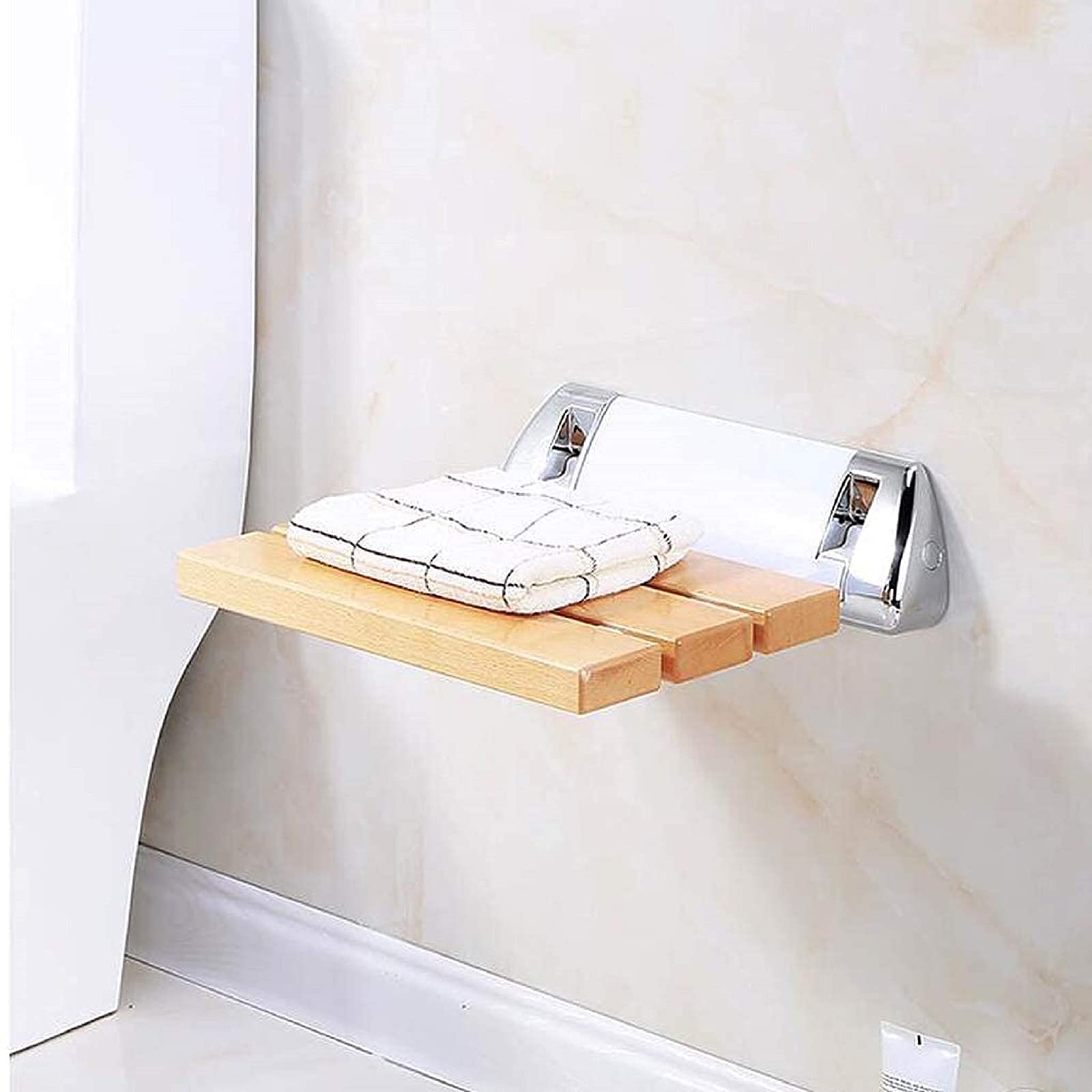 Silla de Ducha, Taburete de Seguridad para bañera, Asiento de Ducha Plegable montado en la Pared, Banco de Ducha para Ducha Interior, Taburete de baño para Ancianos