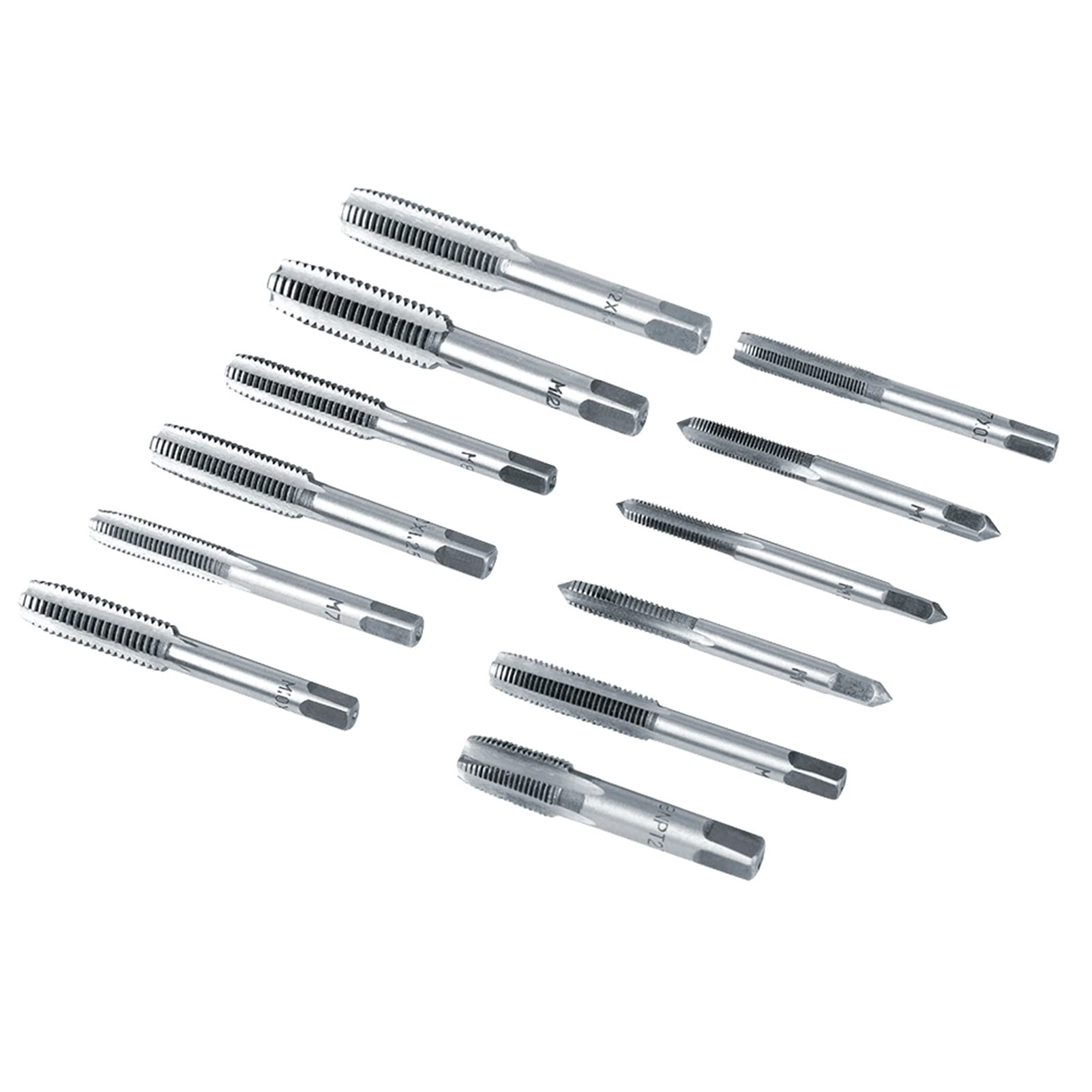 Set di Frese per Filettatura Fine da 40 Pezzi, Set di Taglio Filettature M3-M12 Set di Maschi e Filiere Set di Maschi e Filiere con Chiavi e Calibro per Filettature