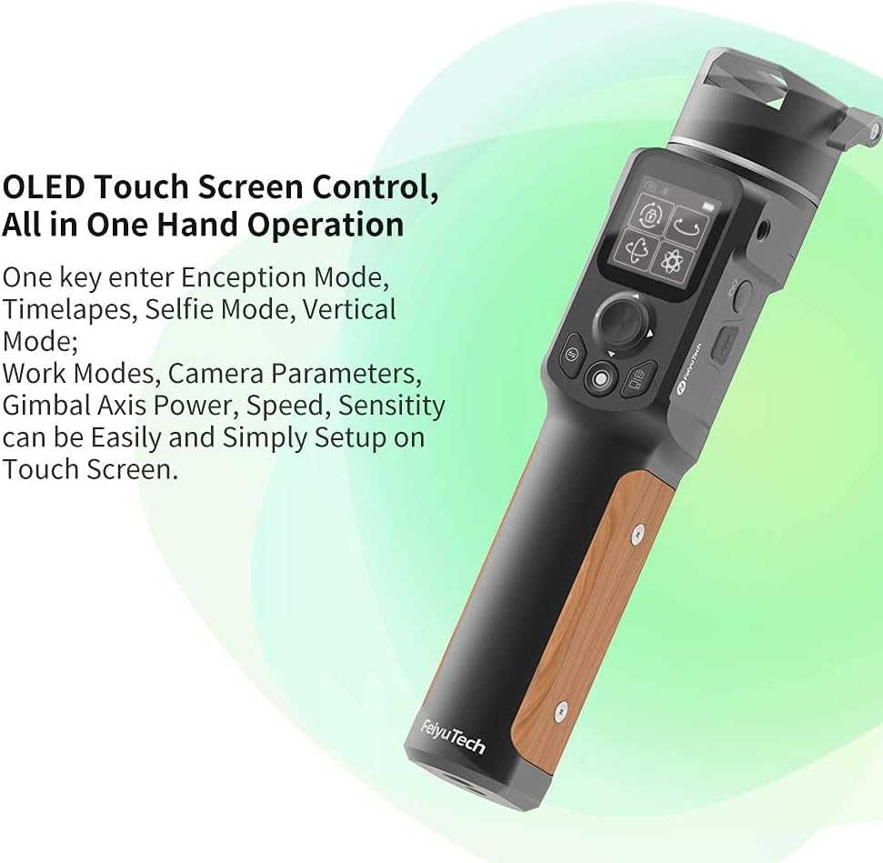 FeiyuTech AK2000C [Official] Camera Stabilizer, 3 Axis Handheld Gimbal Stabilizer for DSLR Camera Mirrorless, 4.85lbs Payload Touch Screen, for Sony Canon Panasonic Nikon Fujifilm,Wi-Fi/Cable Control : Electronics